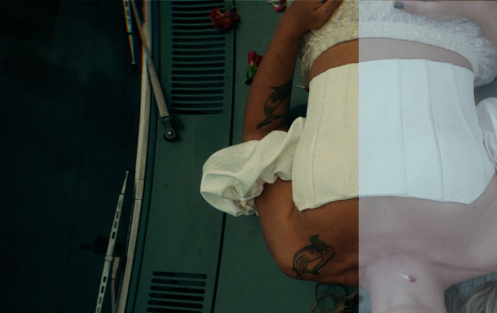 Footage ungraded on the left and graded with a Retropia LUT on the right