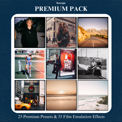 Retropia® Premium Film Emulation Preset Pack